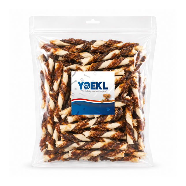 YOEKL - Chewing Sticks Multicolored with Chicken & Beef 100 Pieces