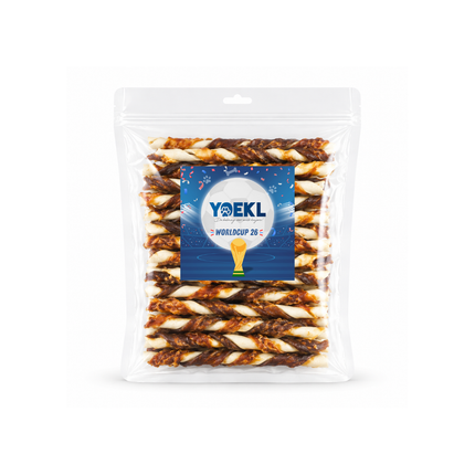 YOEKL - Kausticks, mehrfarbig, mit Hühnchen- und Rindfleischgeschmack, 30 Stück