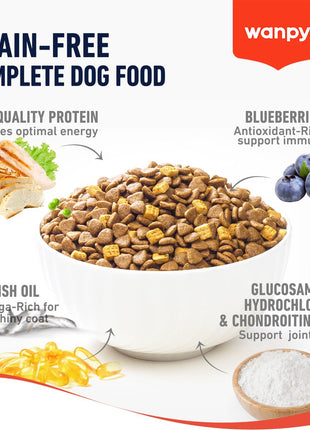 Wanpy - Nourriture pour chiens au poulet - 1,5 kg (Adulte)