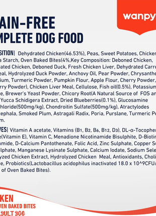Wanpy - Nourriture pour chiens au poulet - 1,5 kg (Adulte)