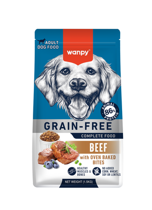 Wanpy - Croquettes pour chien au bœuf 1,5 kg (adulte)