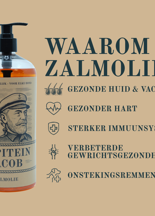 Kapitein Jacob - Salmon oil for dog - 0.5 liter