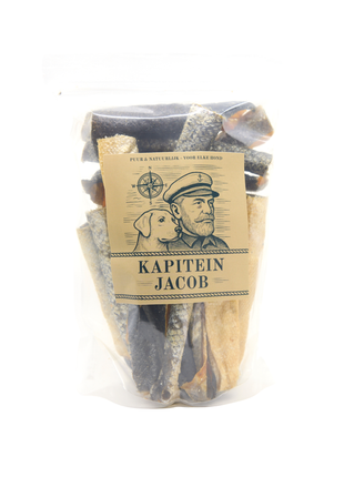 Kapitein Jacob - Gedroogde zalmhuiden met vlees - 750 gram