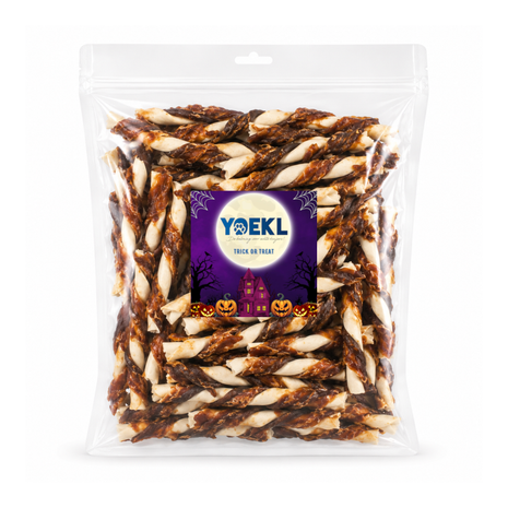 YOEKL - Kausticks, mehrfarbig, mit Hühnchen- und Rindfleischgeschmack, 100 Stück