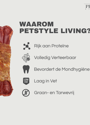 Petstyle Living - Pressed Bones with Chicken & Beef Multicolored 16cm - 6 Pieces