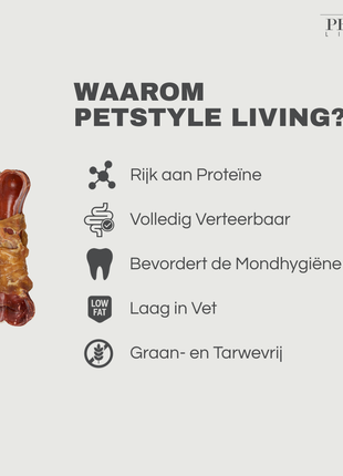 Petstyle Living - Pressed Bones with Chicken & Beef Multicolored 7.5cm - 20 Pieces