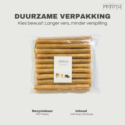 Petstyle Living - Kauwstaven Geperst 20cm - 20 Stuks