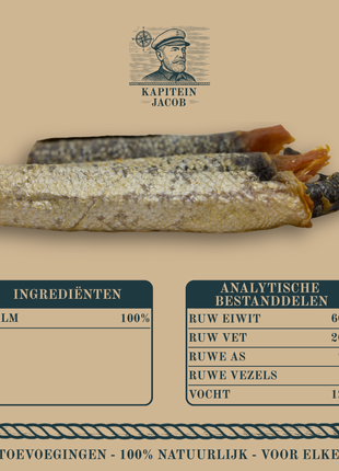 Kapitein Jacob - Gedroogde zalmhuiden met vlees - 750 gram