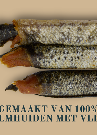 Kapitein Jacob - Gedroogde zalmhuiden met vlees - 750 gram