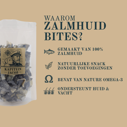 Captain Jacob - Salmon Skin Bites - 300 grams