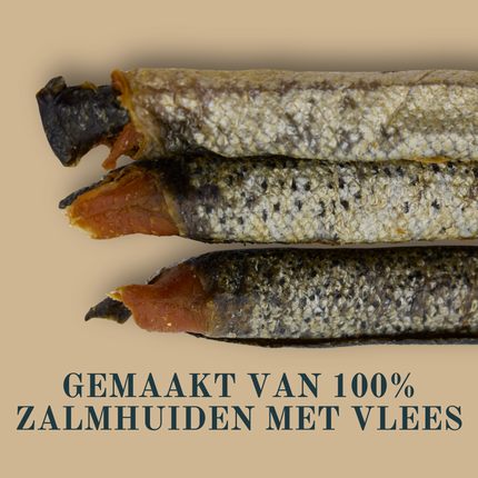 Kapitein Jacob - Gedroogde zalmhuiden met vlees - 300 gram