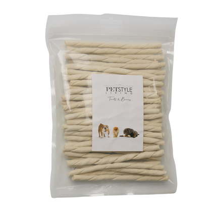 Petstyle Living - Gedraaide Sticks Collageen 12.5cm - 50 Stuks