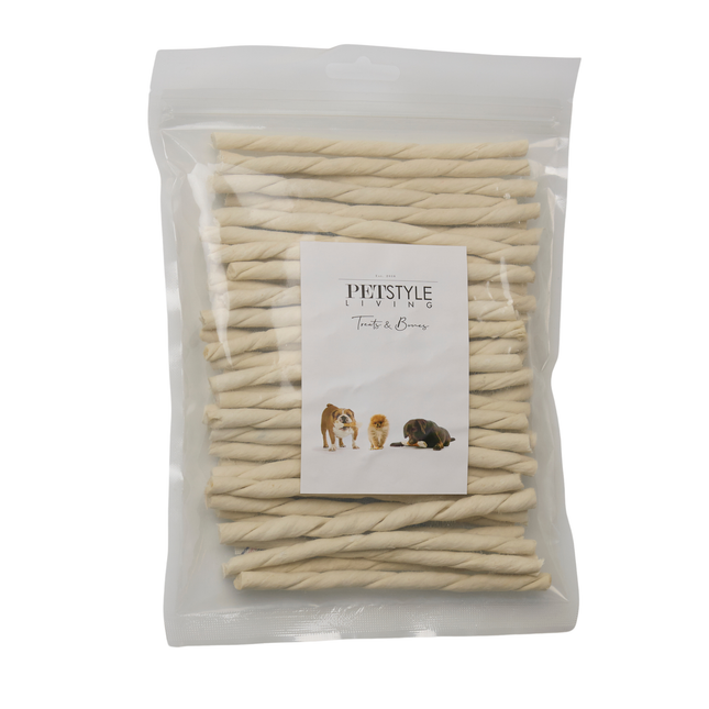 Petstyle Living - Gedraaide Sticks Collageen 12.5cm - 50 Stuks