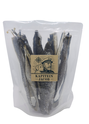 Kapitein Jacob - Hele gedroogde zalmhuiden - 300 gram