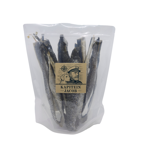 Kapitein Jacob - Hele gedroogde zalmhuiden - 300 gram