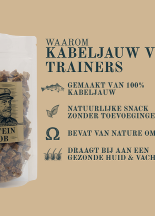 Kapitein Jacob - Kabeljauw vistrainers - 400 gram