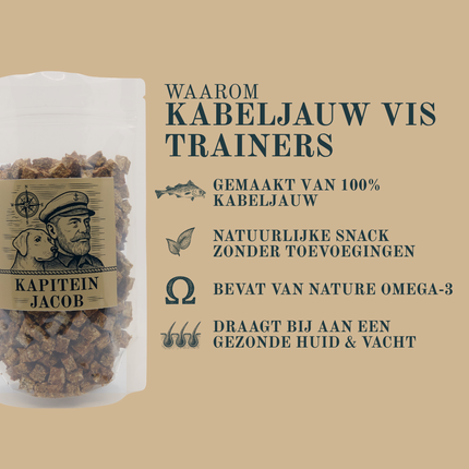 Kapitein Jacob - Cod training treats - 400 grams