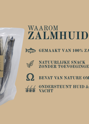 Kapitein Jacob - Hele gedroogde zalmhuiden - 300 gram