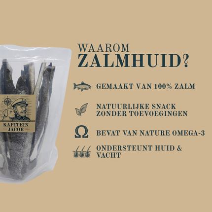 Captain Jacob - Whole dried salmon skins - 300 grams