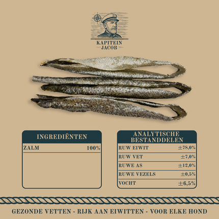 Captain Jacob - Whole dried salmon skins - 300 grams