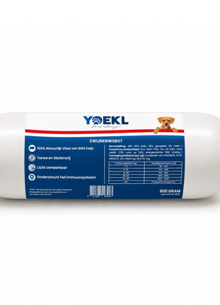 YOEKL - Wildschweinwurst für Hunde - 900 Gramm