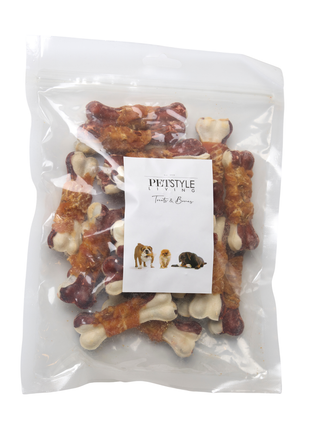 Petstyle Living - Pressed Bones with Chicken & Beef Multicolored 7.5cm - 20 Pieces