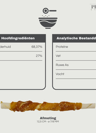 Petstyle Living - Gedraaide Sticks met Kip 12.5cm - 100 Stuks