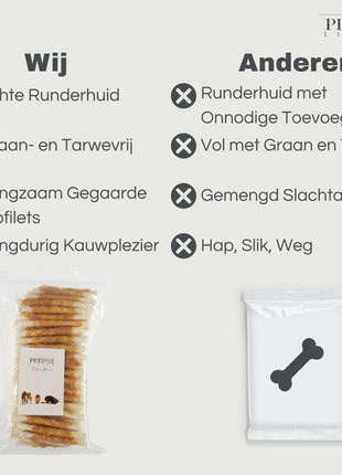 Petstyle Living - Gedraaide Sticks met Kip 12.5cm - 100 Stuks