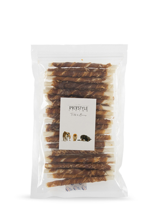 Petstyle Living - Kaustangen mit Ente 12,5 cm - 30 Stück