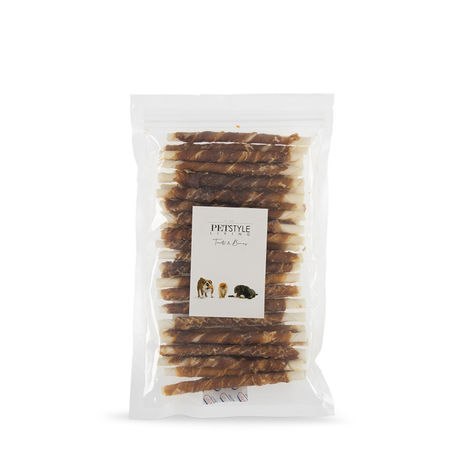 Petstyle Living - Twisted Sticks with Duck 12.5cm - 30 Pieces