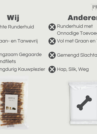 Petstyle Living - Kaustangen mit Ente 12,5 cm - 30 Stück