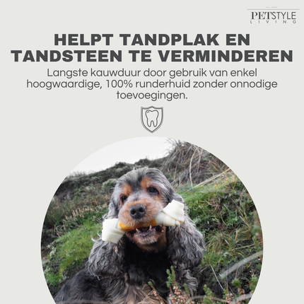 Petstyle Living - Geknoopte Botten met Eend 7.5cm - 25 Stuks