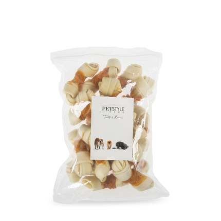 Petstyle Living - Geknoopte Botten met Kip 11cm - 20 Stuks