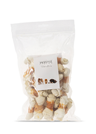 Petstyle Living - Os noués au poulet 7,5 cm - 25 pièces