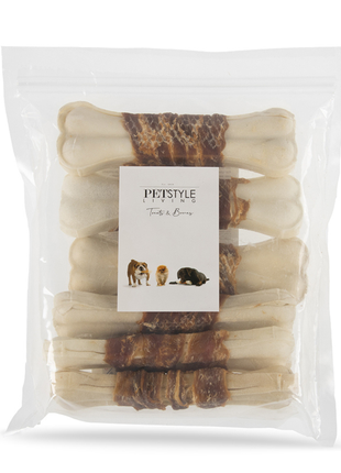 Petstyle Living - Geperste Botten met Eend 16cm - 6 Stuks