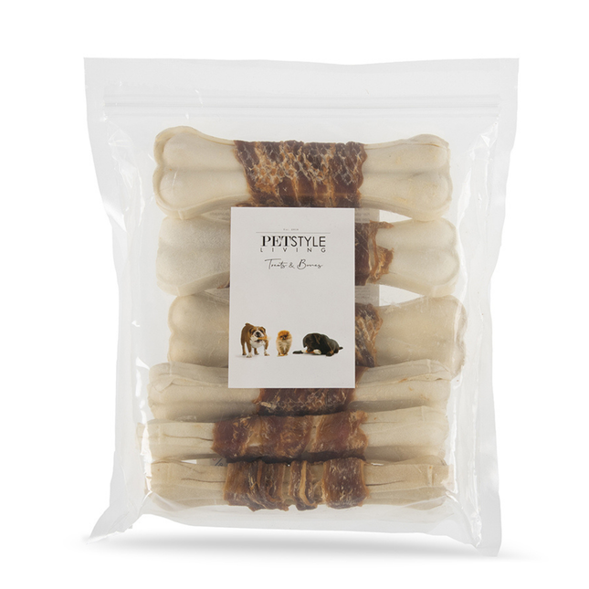 Petstyle Living - Geperste Botten met Eend 16cm - 6 Stuks