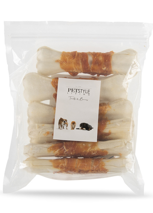 Petstyle Living - Pressed Bones with Chicken 16cm - 6 Pieces