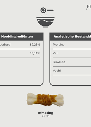 Petstyle Living - Gepresste Knochen mit Hühnchen 7,5 cm - 20 Stück 