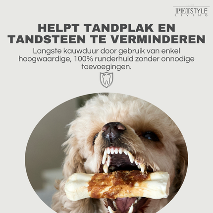 Petstyle Living - Geperste Botten met Kip 7.5cm - 20 Stuks