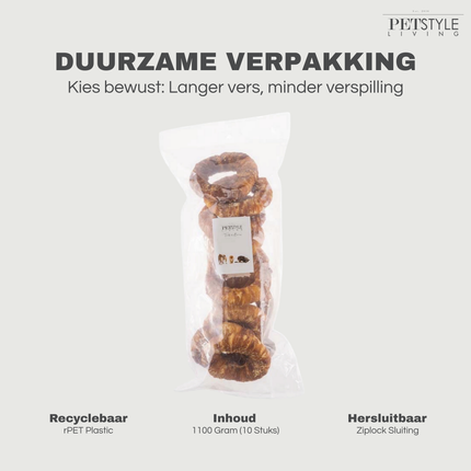 Petstyle Living - Gepofte Ringen met Eend 12,5cm - 10 Stuks