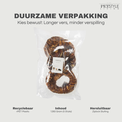 Petstyle Living - Gepofte Ringen met Eend 19cm - 5 Stuks