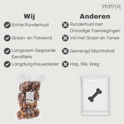 Petstyle Living - Gepofte Ringen met Eend 7,5cm - 20 Stuks
