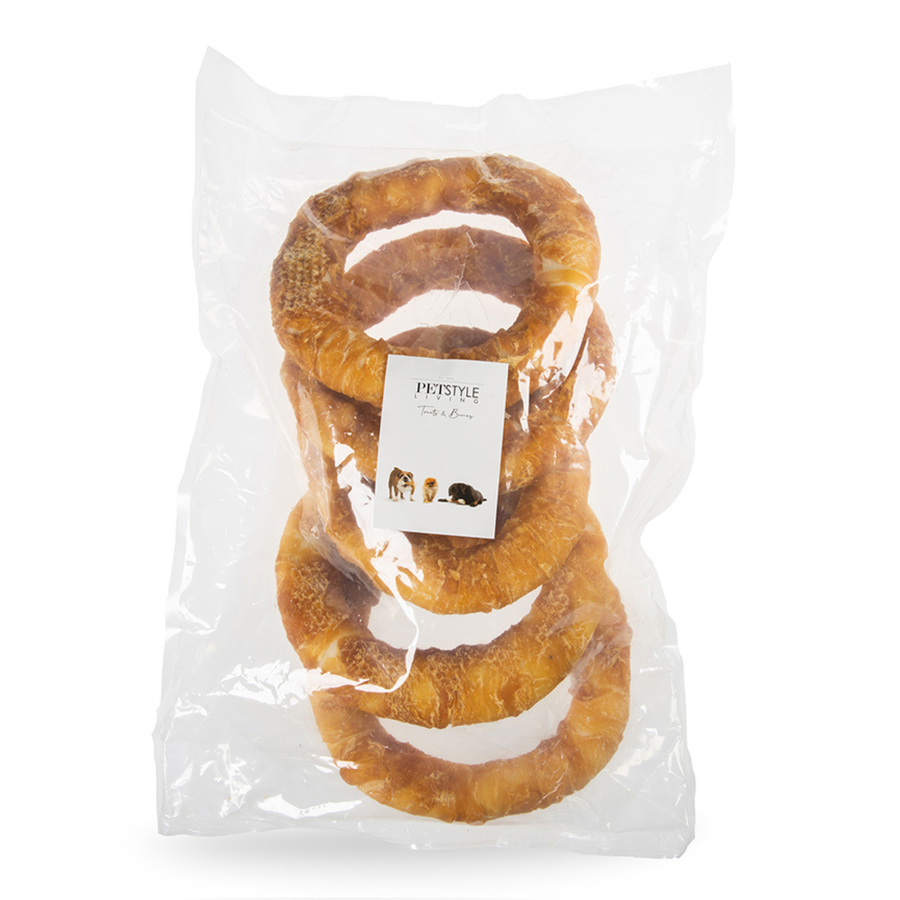 Petstyle Living - Puffed Rings with Chicken 19cm - 5 Pieces