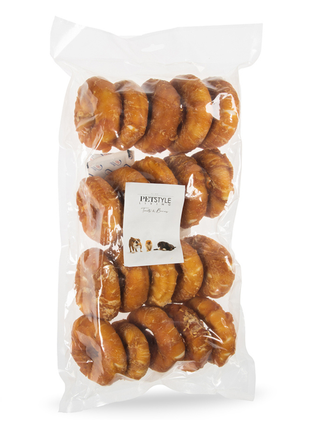 Petstyle Living - Gepofte Ringen met Kip 7,5cm - 20 Stuks