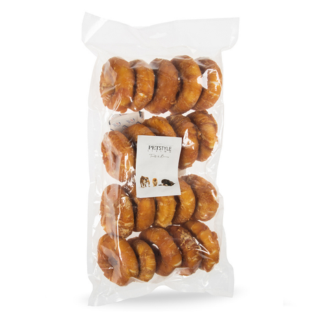 Petstyle Living - Puffed Rings with Chicken 7.5cm - 20 Pieces