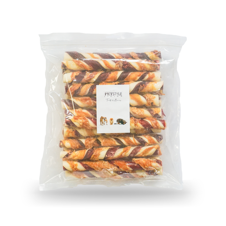Petstyle Living - Chewing Sticks Multicolored with Chicken & Beef 20cm - 20 Pieces