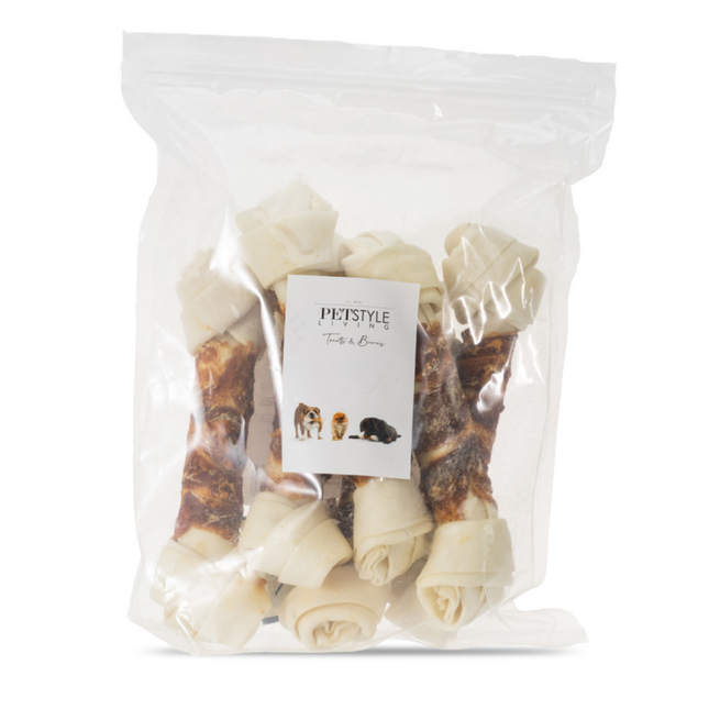 Petstyle Living - Geknoopte Botten met Eend 21cm - 6 Stuks
