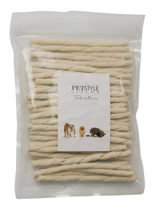Petstyle Living - Gedrehte Kollagen-Sticks 12,5 cm - 50 Stück