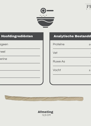 Petstyle Living - Gedrehte Kollagen-Sticks 12,5 cm - 50 Stück