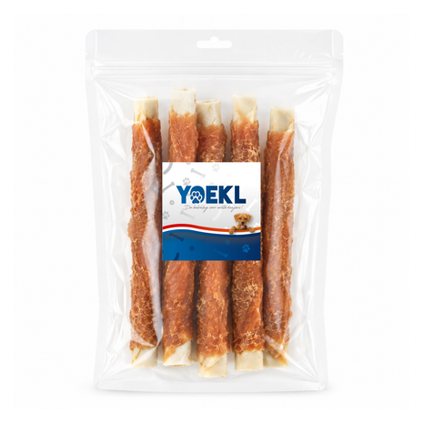 YOEKL - Kauwstaven met Kip 20cm 6 Stuks
